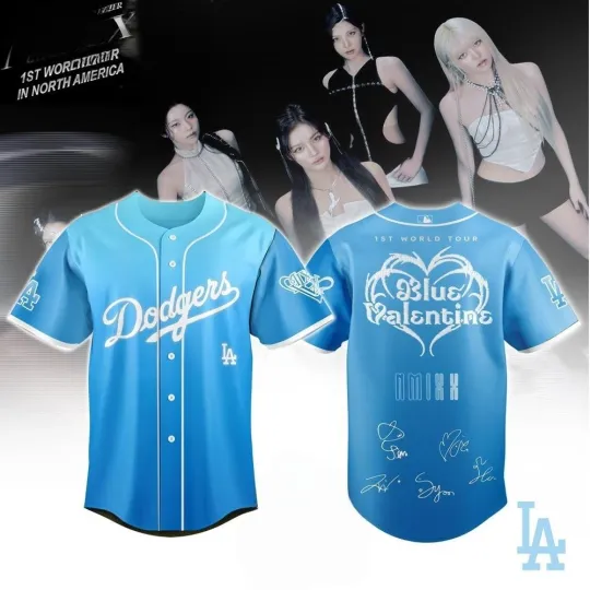 Dodgers x Nmixx Blue Valentine Album 1st World Tour 2026 Limited Jersey