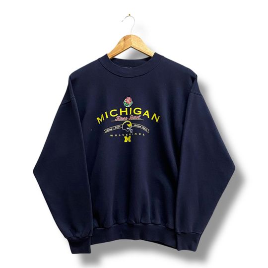 Vintage Michigan Wolverines NCAA Sweatshirt, Medium, Pullover, University of Michigan Football Jumper