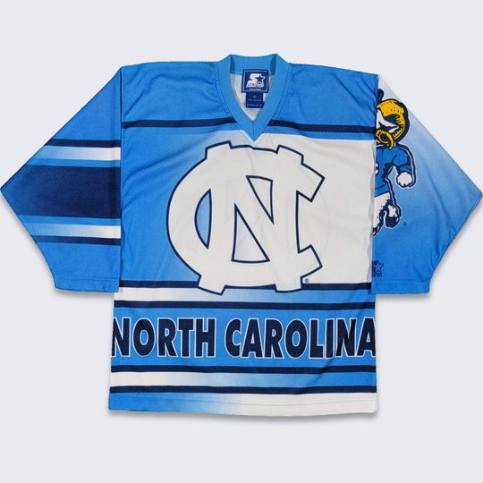 Discover North Carolina Tar Heels Vintage 90s Starter Hockey Jersey UNC Men's