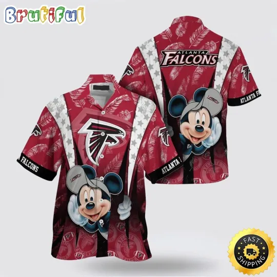 Discover Atlanta Falcons Mickey Mouse Ball Aloha football Hawaiian Shirt