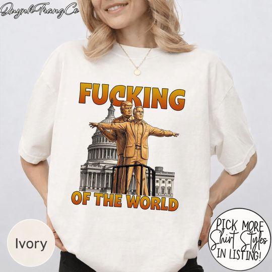 King Of The World Trump Epstein Meme Shirt, Fuck Trump Political Satire Tee, Funny Anti Trump Titanic Statue Shirt, Rapist Trump Protest