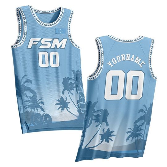 Discover Custom FSM Micronesia Heritage Custom Basketball Jersey