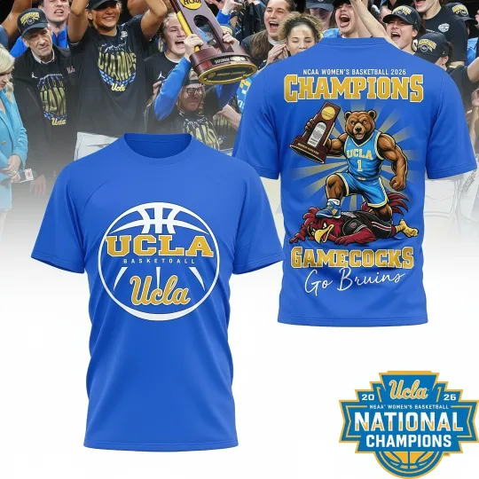 Discover 2026 Women's Basketball National Champions Shirt - Blue Gold LA Bruins Fan Tee