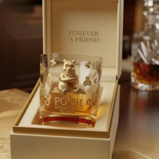 Discover Luxury Winnie the Pooh 100th Anniversary Whiskey Glass