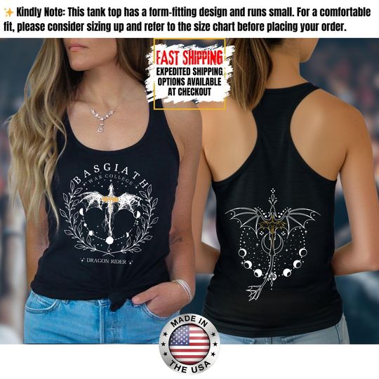 Fourth Wing Tank Top, Basgiath War College Tank Tee, Bookish Tank Tops, Xaden Riorson, Gifts For Readers, Book Lovers Tee