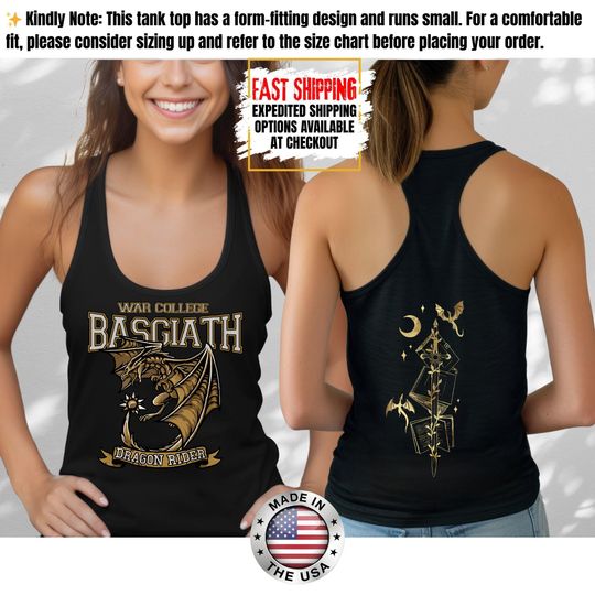 Fourth Wing Tank Top, Basgiath War College Tank Tee, Bookish Tank Tops, Xaden Riorson, Gifts For Readers, Book Lovers Tee