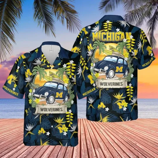 Discover Michigan Wolverines Summer Beach Hawaiian Shirt College Team