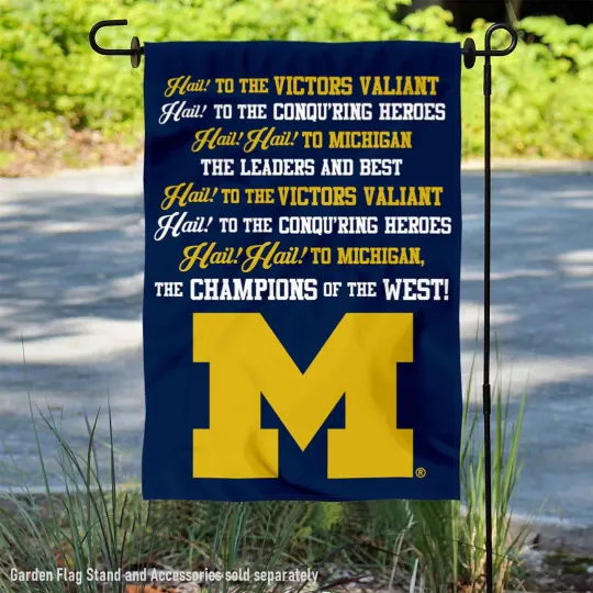Michigan Wolverines Fight Song Garden Flag