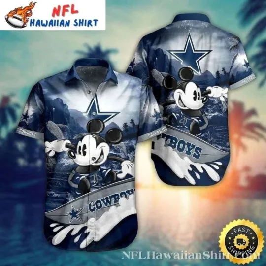 Discover Cartoon Fun Mickey Dallas Cowboys Tropical Shirt – Whimsical Playmaker