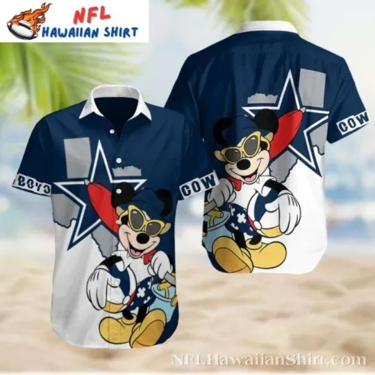 Discover Celebrity Cartoon Starred Dallas Cowboys Mickey Hawaiian Shirt