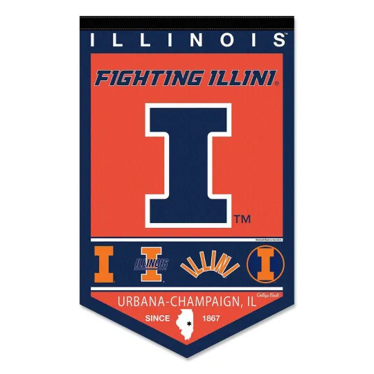 Illinois Fighting Illini Heritage Logo Pennant