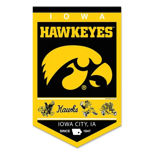 Discover Hawkeyes Heritage Logo History  Pennant