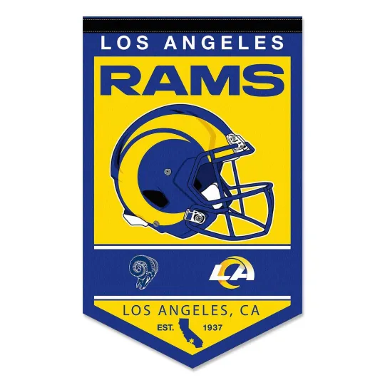 Los Angeles Rams Heritage Logo Banner Flag