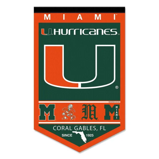 Discover Hurricanes Heritage Logo History Banner Pennant