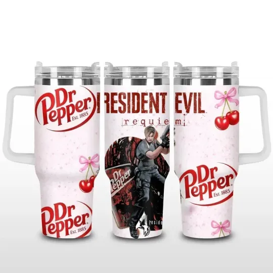 Resident Evil x dr pepper Gift For Fans 40oz Tumbler
