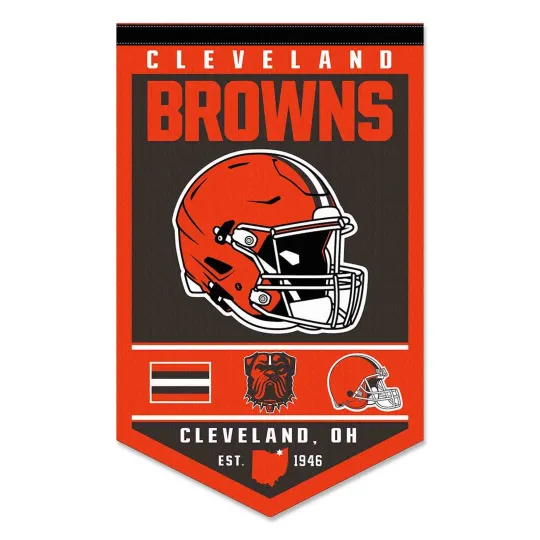Cleveland Browns Heritage Logo Banner Flag