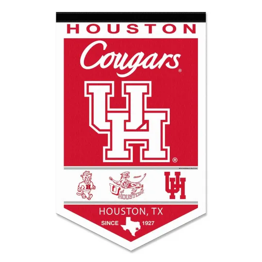 Houston Cougars Heritage Logo History Banner Pennant