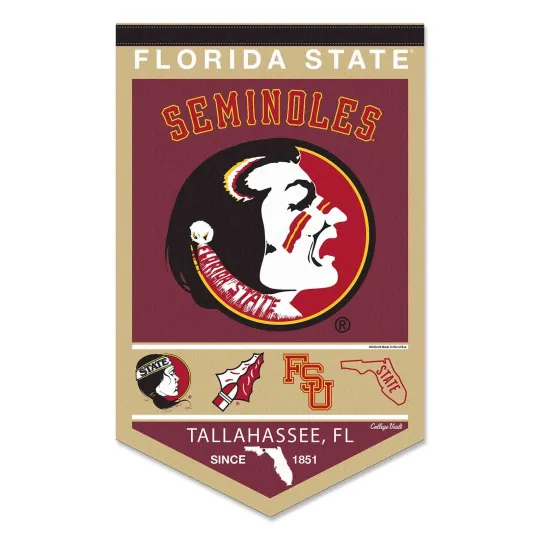 Florida State FSU Noles Heritage Logo History Banner Pennant
