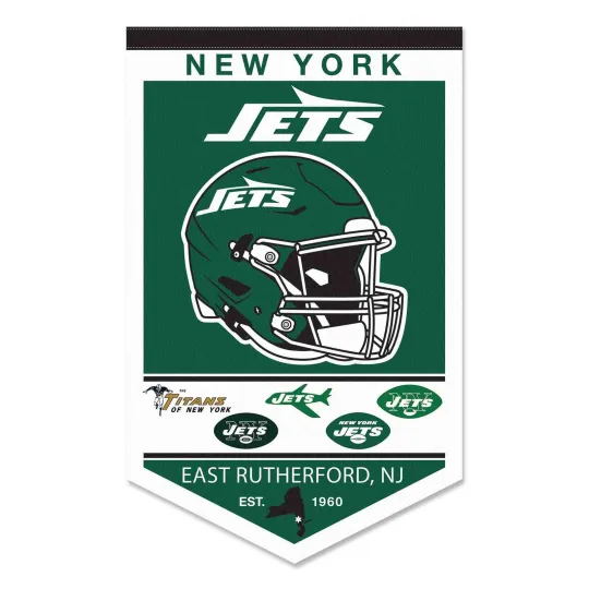 New York Jets Heritage Logo Banner Flag