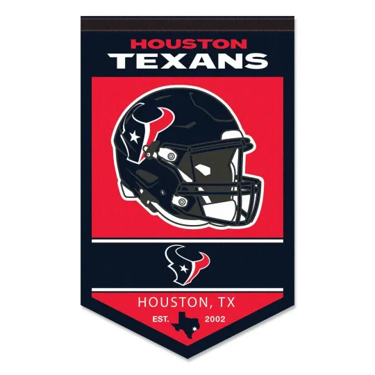 Discover Houston Texans Heritage History Logo Banner Flag
