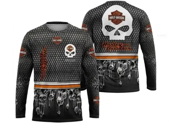 Discover HOT Custom Name H davidson 3D Printed Unisex Longsleeve Men's Size S-5XL