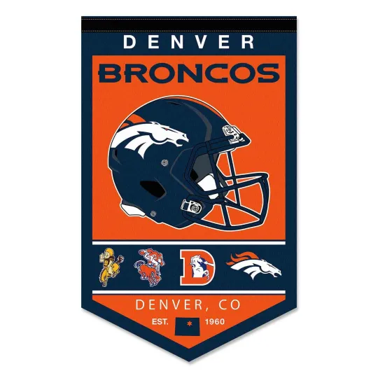 Denver Broncos Heritage Logo Banner Flag