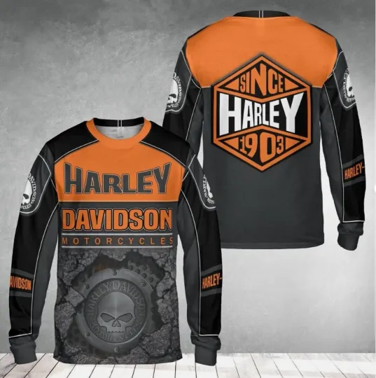 Discover HOT Custom Name H davidson 3D Printed Unisex Longsleeve Men's Size S-5XL