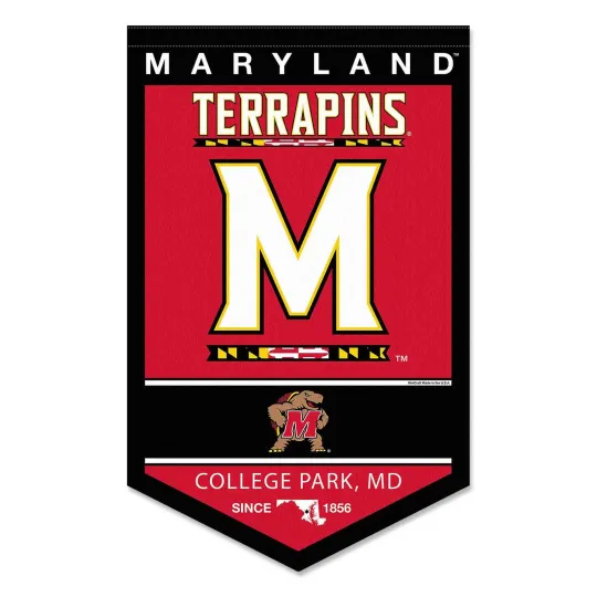 Maryland Terrapins Heritage Logo History Banner Pennant