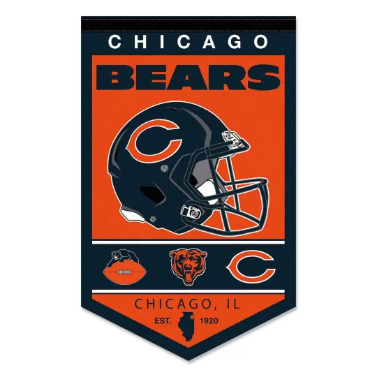 Chicago Bears Heritage Logo Banner Flag