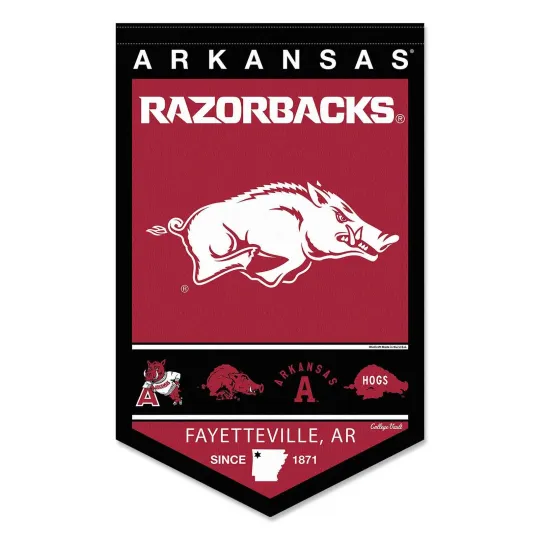 Arkansas Razorbacks Heritage Logo Banner Pennant