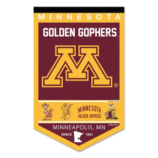 Minnesota Gophers Heritage Logo History Pennant