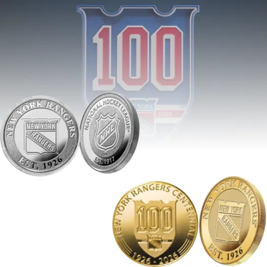 New York Rangers 100th Anniversary Gold Coin
