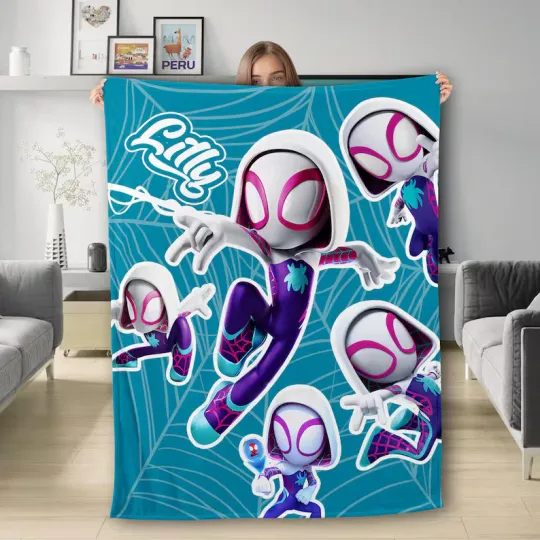 Discover Disney Personalized Spider Movie Fleece Blanket, Magic World