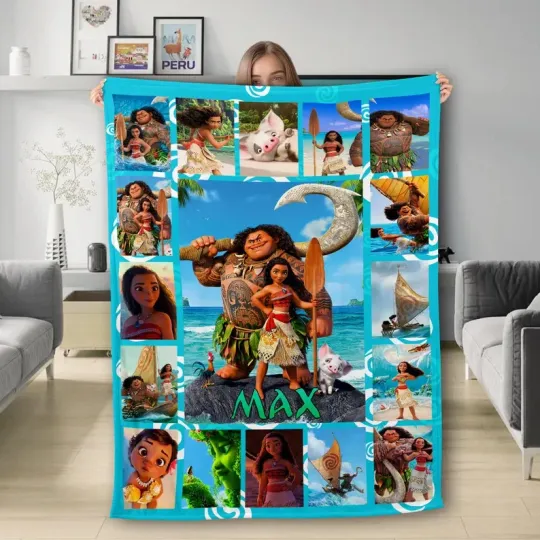 Discover Disney Personalized Native Princess Family Fleece Blanket, Magic World