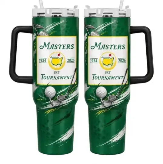Discover Masters Tournament 40oz Tumbler With Handle, Golf Lover Travel Mug Tumbler 40oz