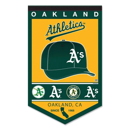 Oakland Athletics Heritage Logo Banner Flag