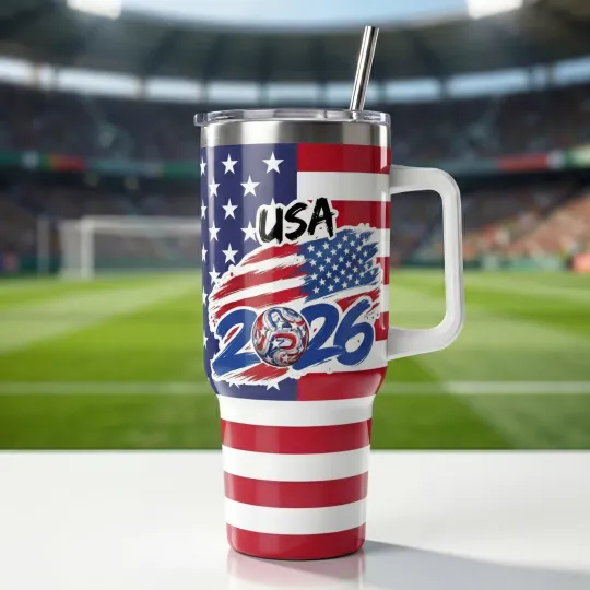 USA World Cup 2026 Tumbler 40oz, World Cup 2026 National Team Tumbler 40oz