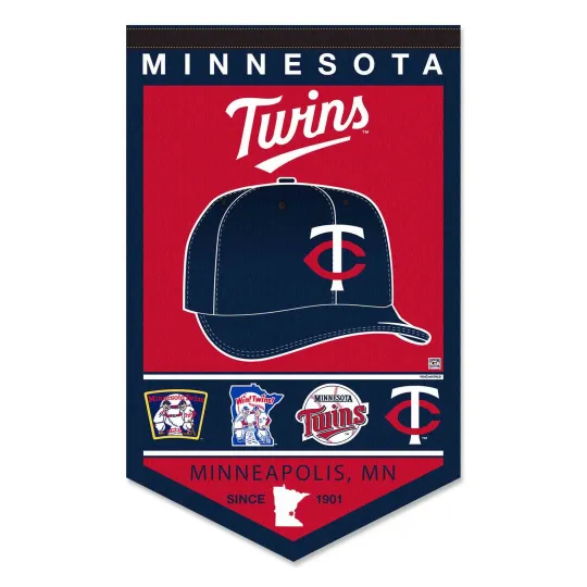 Discover Minnesota Twins History Heritage Logo Banner Flag