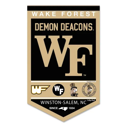 Wake Forest Demon Deacons Heritage Logo Banner Pennant