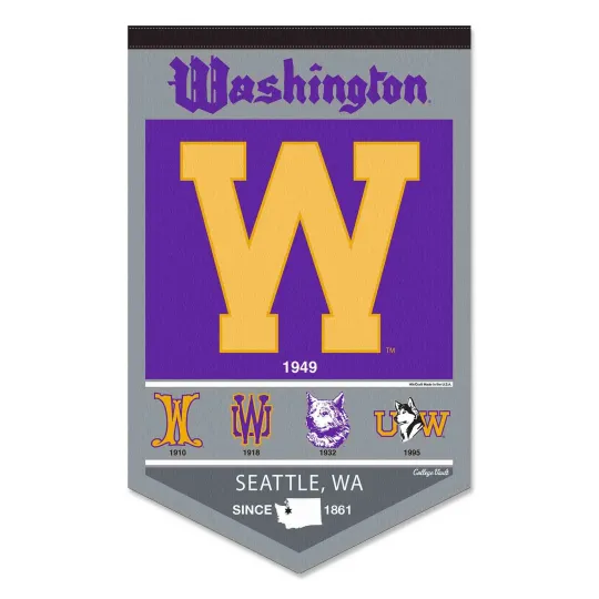 Washington UW Huskies Heritage Logo Banner Pennant