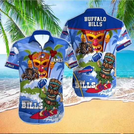 Discover Custom Buffalo Football Team Billss Tiki Paradise Hawaiian Shirt, Unisex Adult,