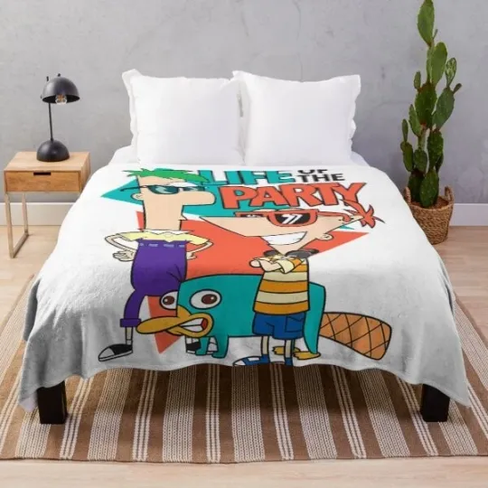 Dissney Fleeece Blanket Phineas And Ferb Life Of The P Gift For Friends