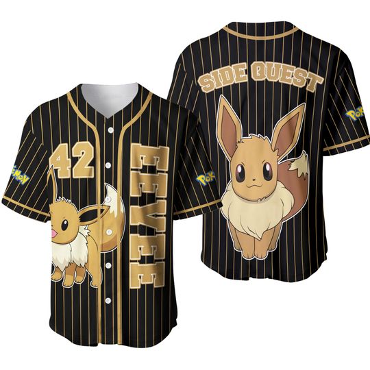 Custom Eevee Baseball Jersey, Anime Fan Gift
