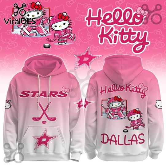 Dallas Stars x Hello Kitty Hoodie Joggers Set, Hockey Fan Outfit, Father's Day Gift