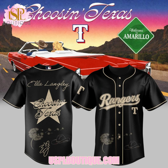 Texas Rangers x Ella Langley Choosin’ Texas 2026 Black Jersey