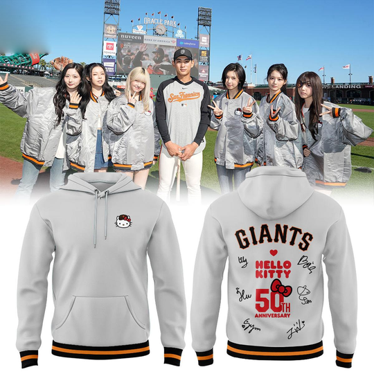 San Francisco Giants x NMIXX 2026 Anniversary 50th Hello Kitty Hoodie