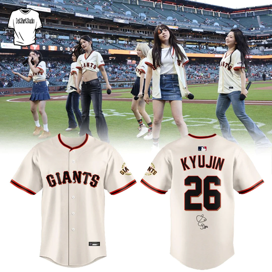 San Francisco Giants x Kyujin NMIXX Is Loving Their Time At Oracle Park Baseball Jersey