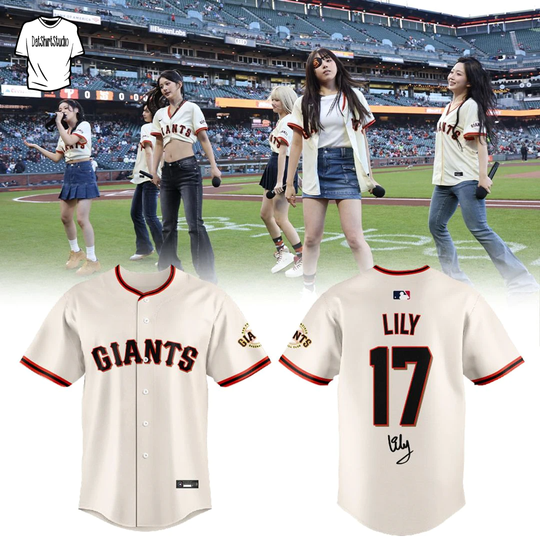 San Francisco Giants x Lily NMIXX Is Loving Their Time At Oracle Park Baseball Jersey