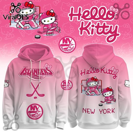 New York Islanders x Hello Kitty Hoodie Joggers Set, Hockey Fan Outfit, Father's Day Gift