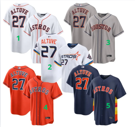 Men's Houston Astros #27 Yordan Alvarez Limited Player Printed Jersey